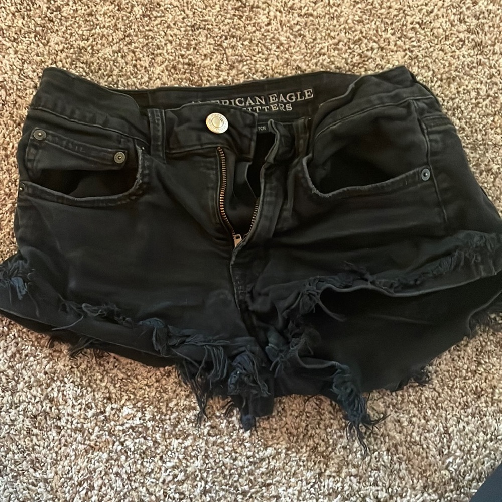 Black Jean shorts